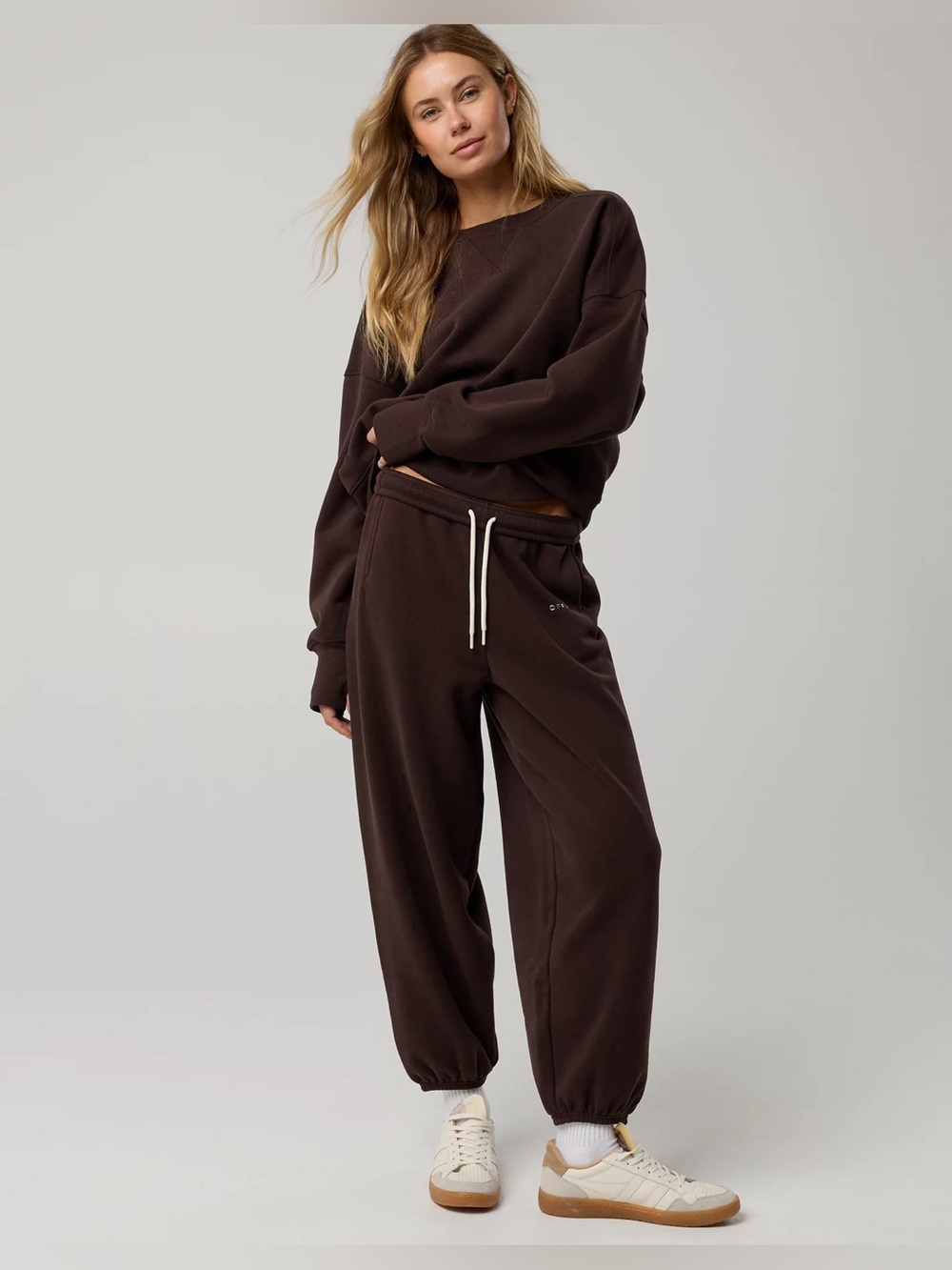 OFFLINE by Aerie Cloud Fleece Baggy Jogger XL Deep Earth Brown EUC